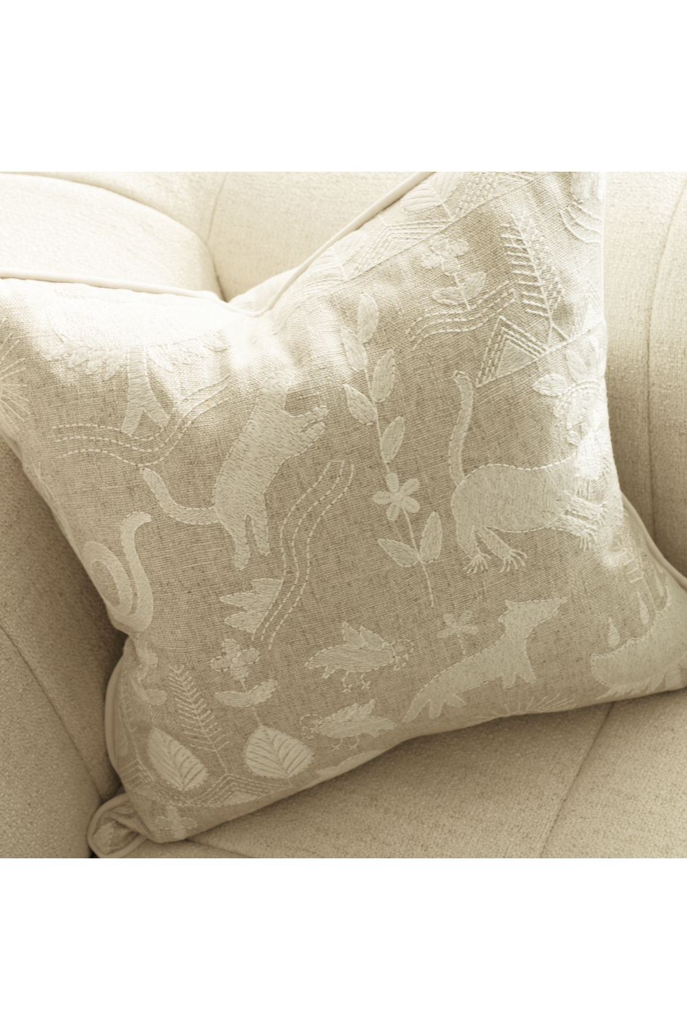 Embroidered Linen Cushion | Andrew Martin Scout | Oroa.com