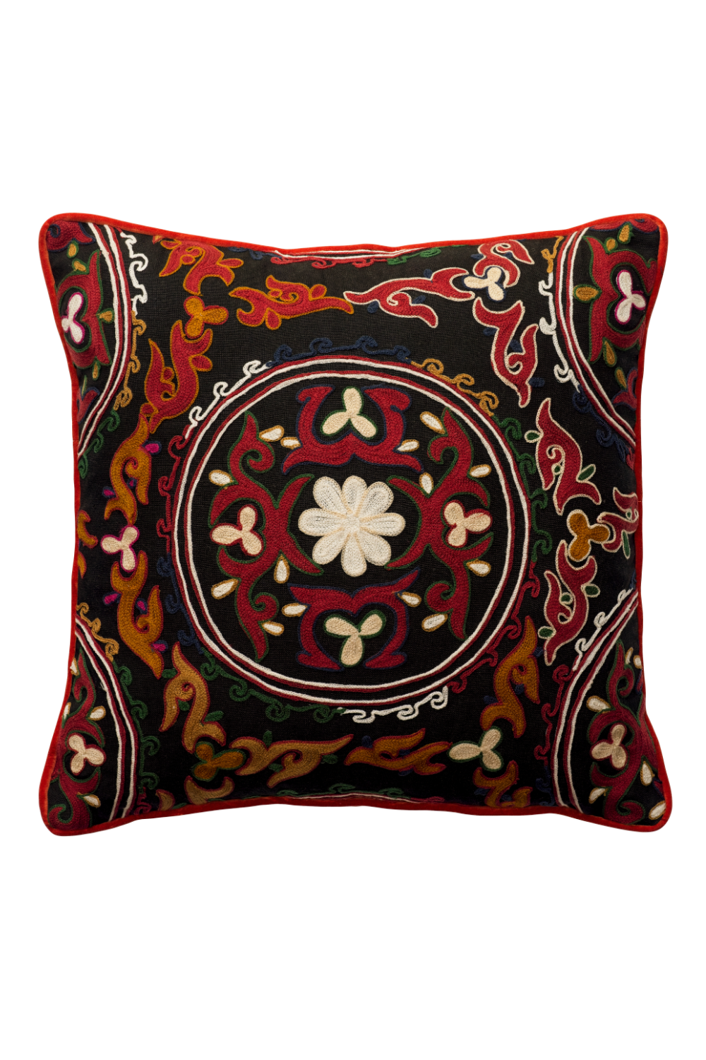 Floral Embroidered Linen Cushion | Andrew Martin Yurt | Oroa.com