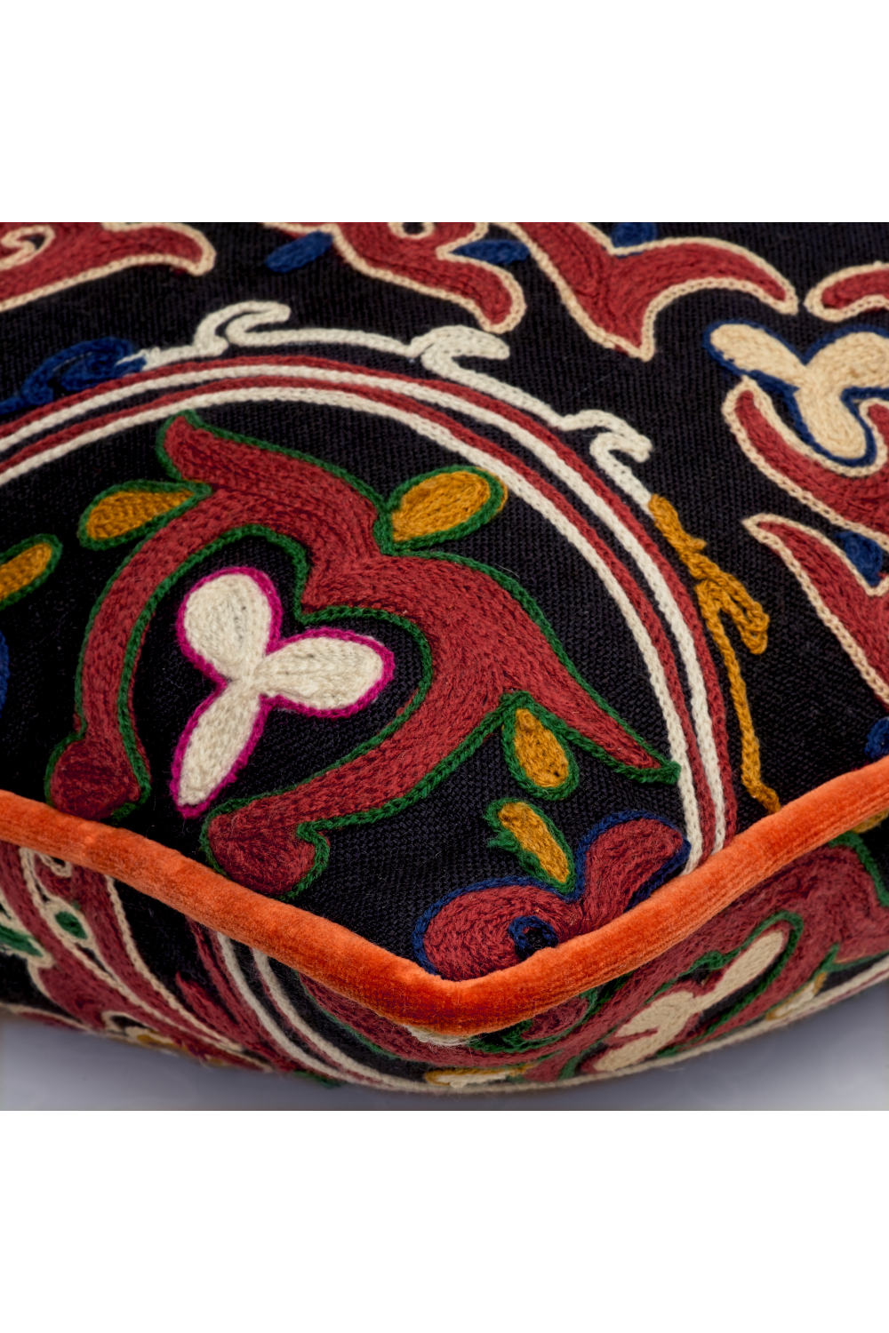 Floral Embroidered Linen Cushion | Andrew Martin Yurt | Oroa.com