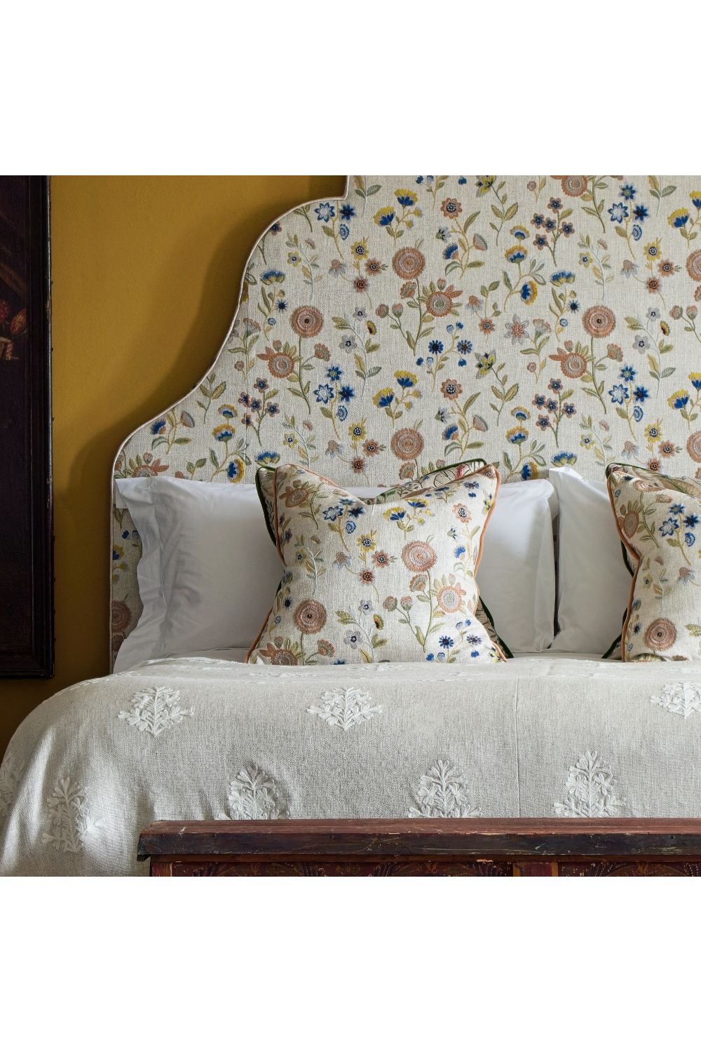 Floral Embroidered Cushion | Andrew Martin Fable | Oroa.com