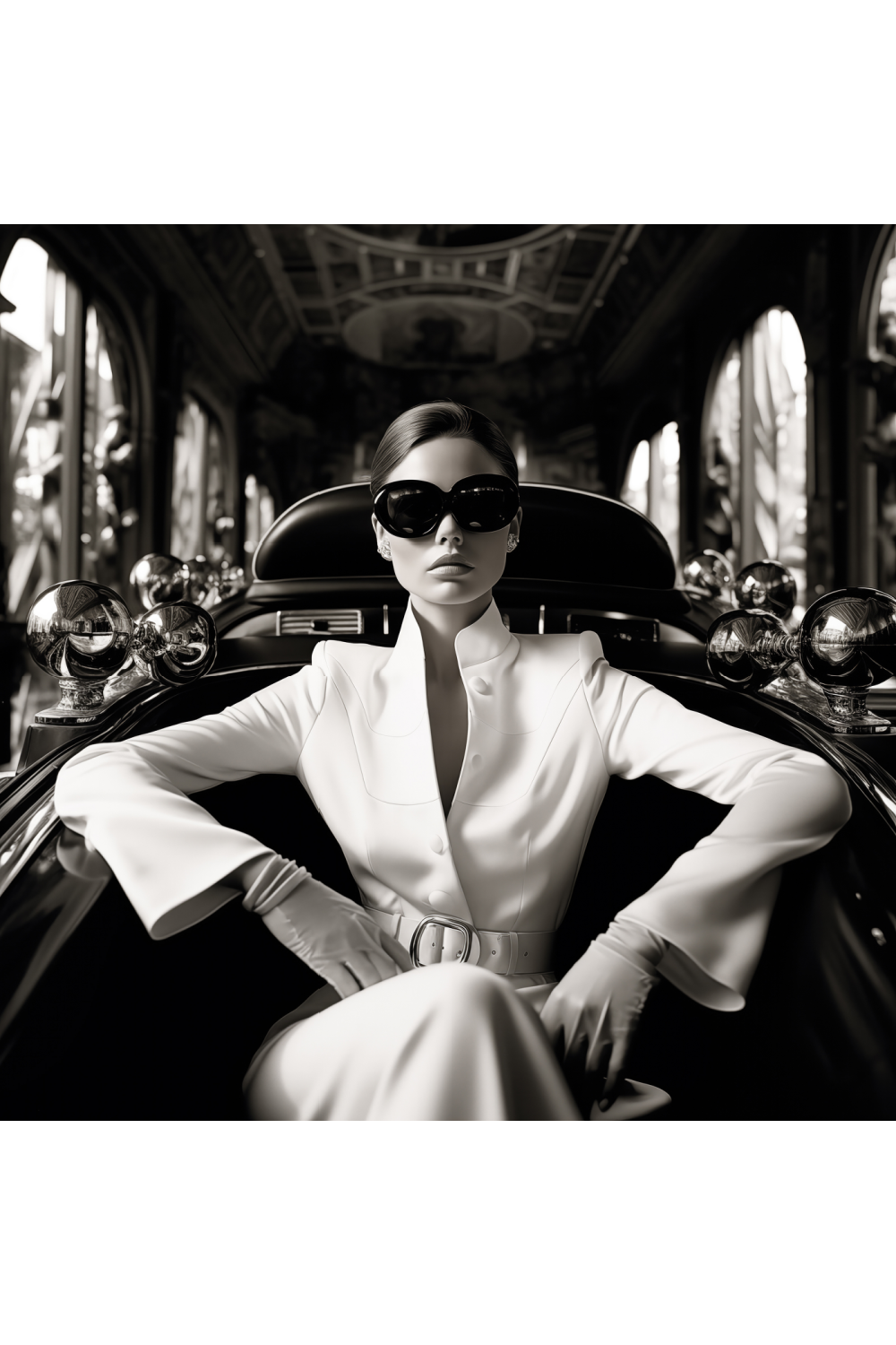 Woman Grayscale Plexiglass Artwork | Andrew Martin Alexandria | Oroatrade.com