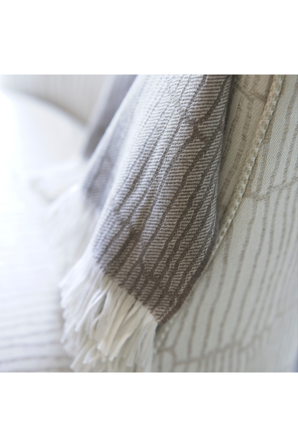 Merino Wool Trimmed Throw | Andrew Martin Canale | Oroa.com