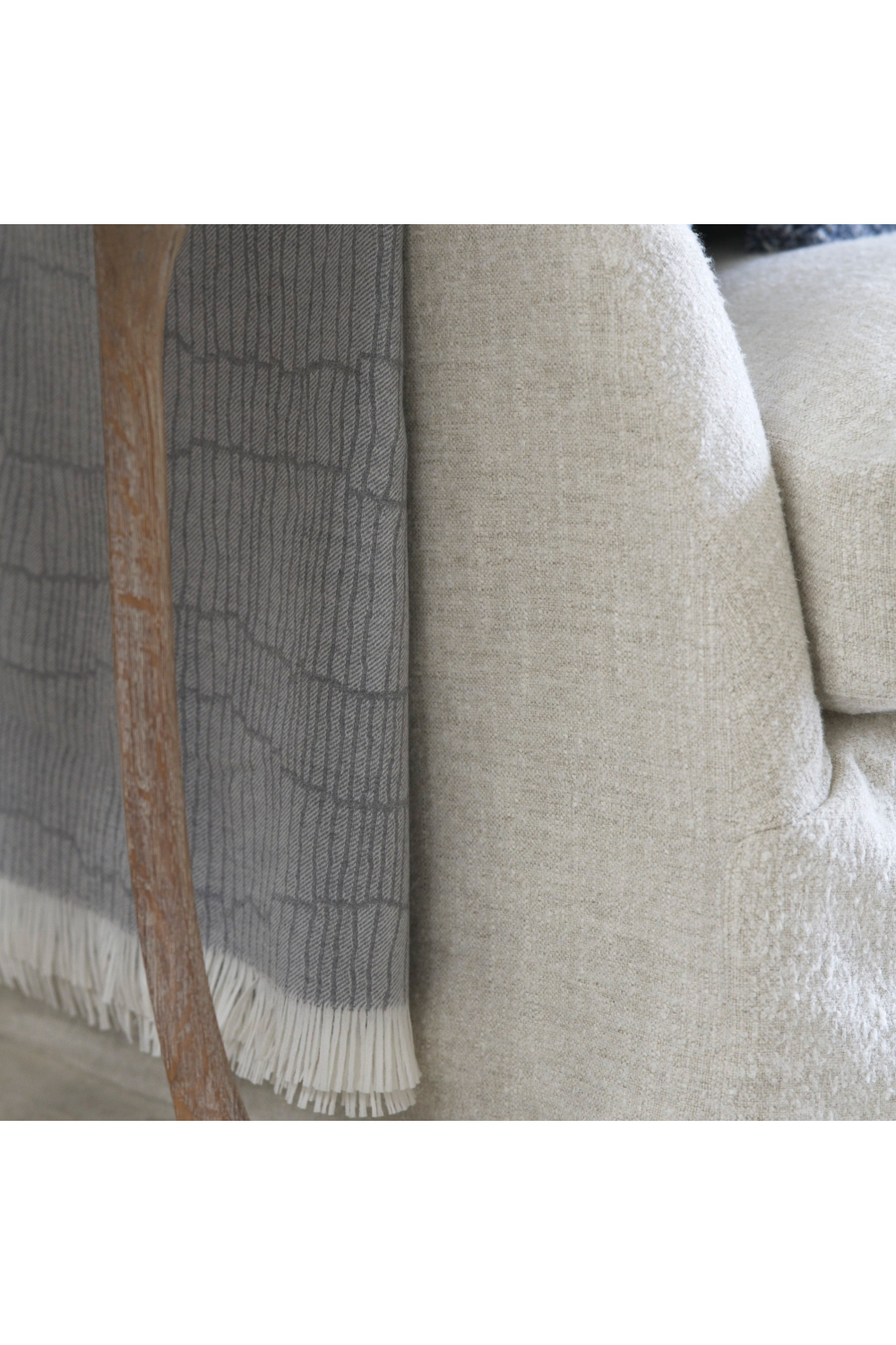 Merino Wool Trimmed Throw | Andrew Martin Canale | Oroa.com