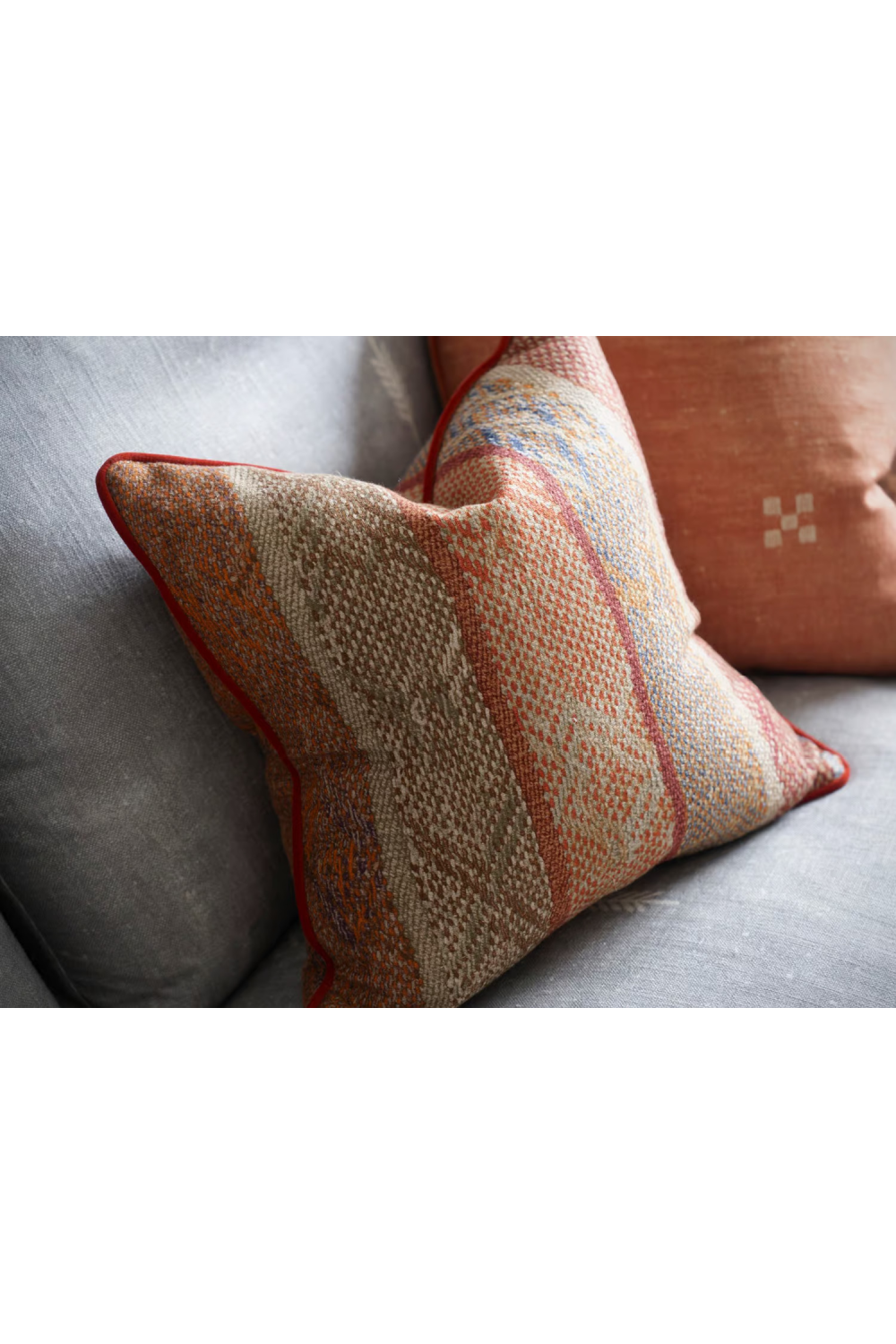 Linen Mix Handwoven Cushion | Andrew Martin Isthmus | Oroa.com