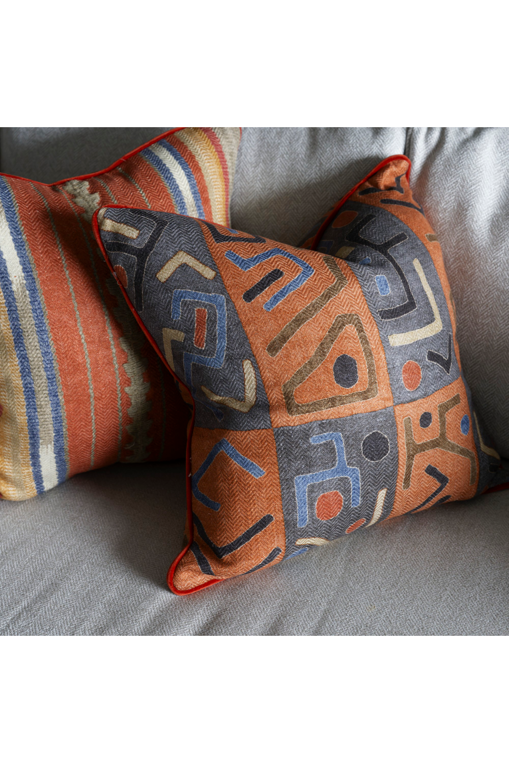 Geometric Patterned Throw Pillow | Andrew Martin Ashanti | Oroa.com