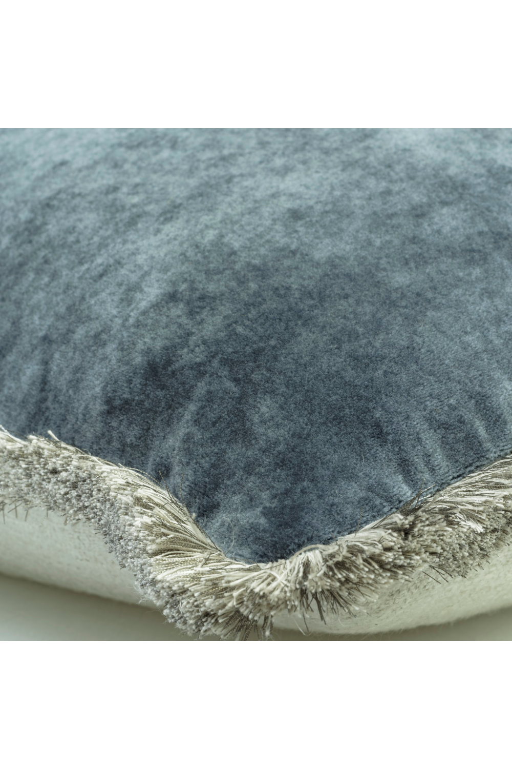 Two-Tone Trimmed Velvet Cushion | Andrew Martin Venetia | Oroa.com