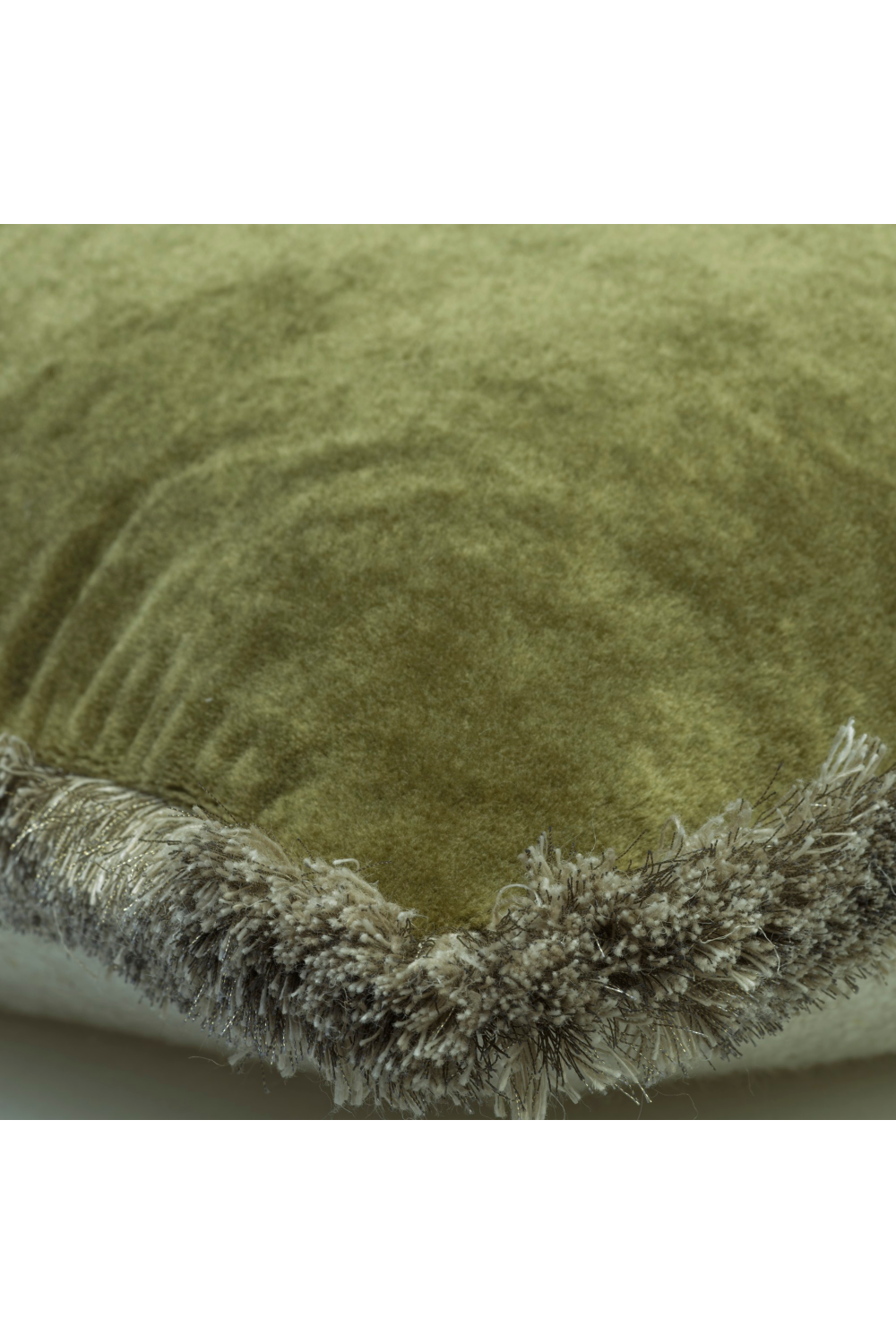 Two-Tone Trimmed Velvet Cushion | Andrew Martin Venetia | Oroa.com