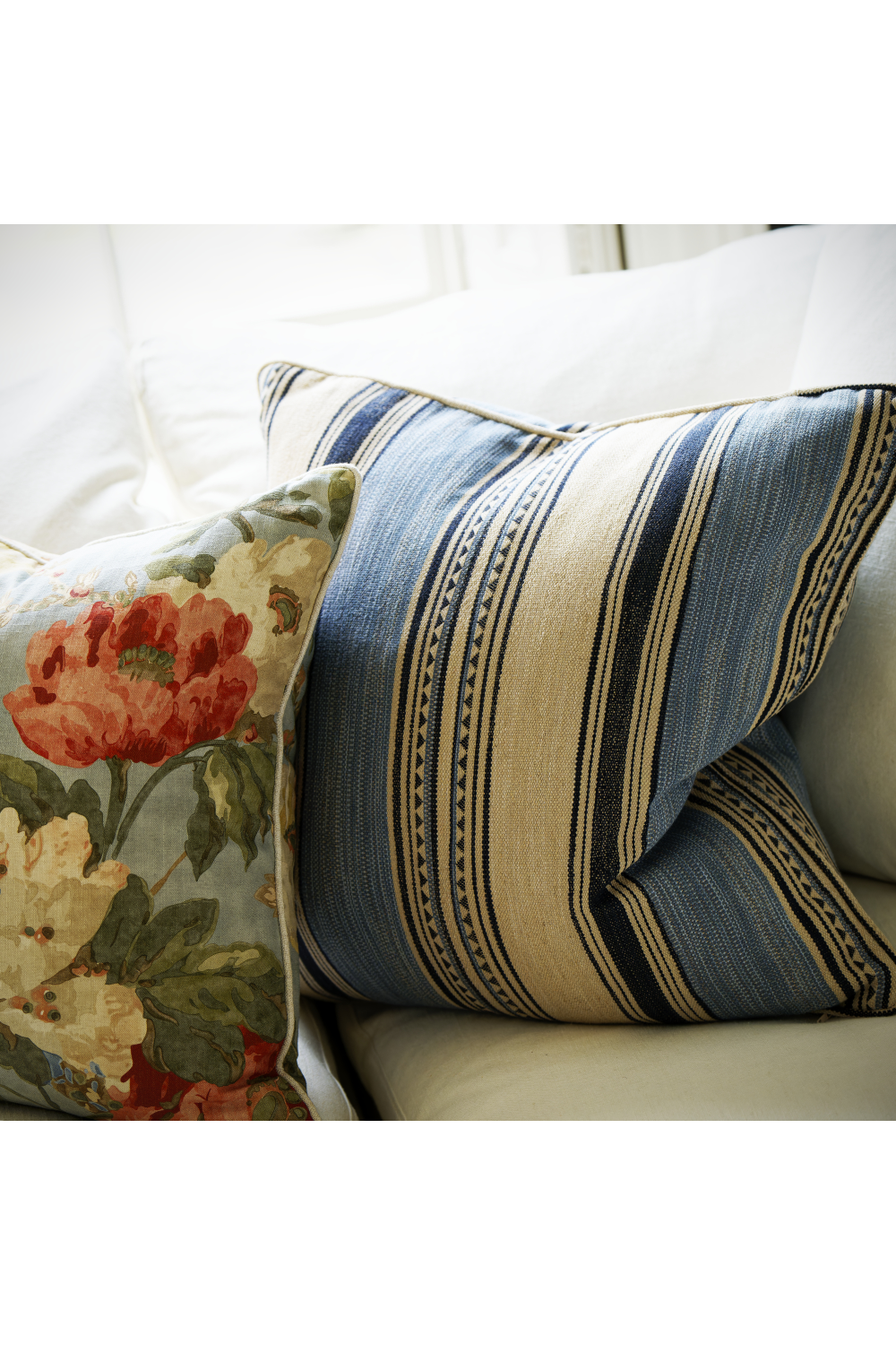 Triangular Motif Square Cushion | Andrew Martin Las Salinas | Oroa.com