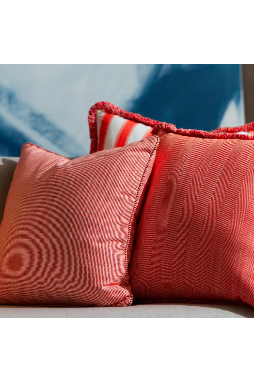 Piped Outdoor Cushion | Andrew Martin Espadrille | Oroa.com