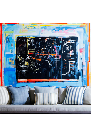 Trimmed Stripe Outdoor Cushion | Andrew Martin Tote | Oroa.com