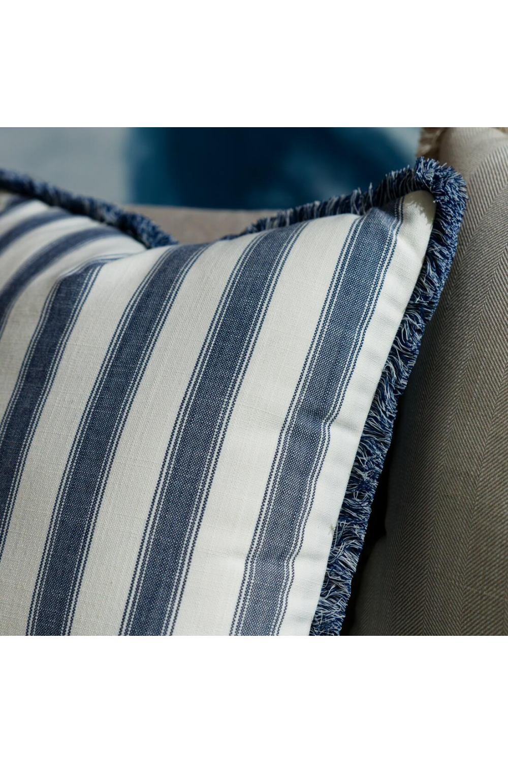 Trimmed Stripe Outdoor Cushion | Andrew Martin Tote | Oroa.com