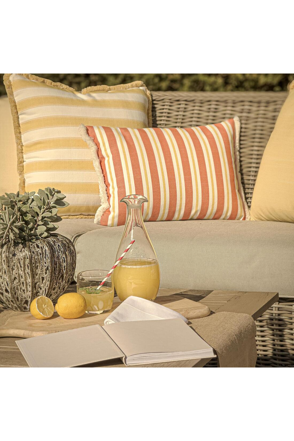 Deckchair Striped Outdoor Cushion | Andrew Martin Coast | Oroa.com