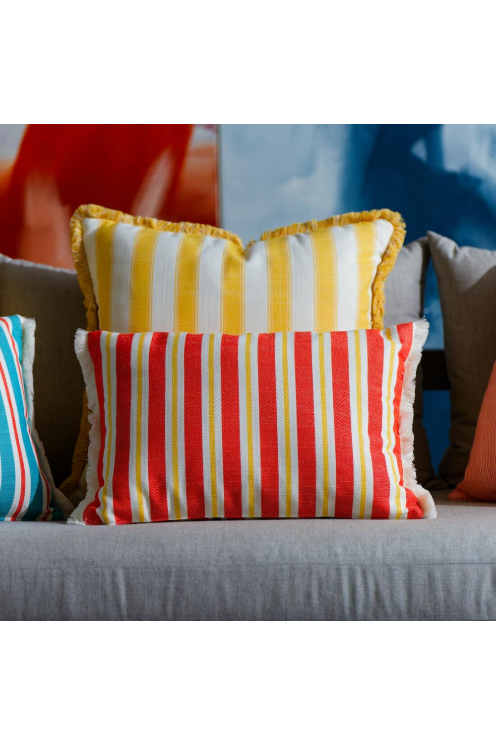 Deckchair Striped Outdoor Cushion | Andrew Martin Coast | Oroa.com