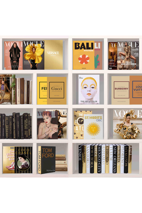 Luxury Fashion Books Plexiglass Artwork | Andrew Martin Pleasures of Life | Oroa.com