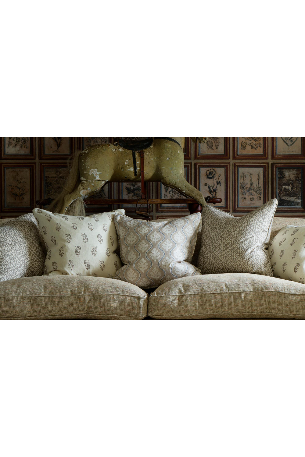 Hand-drawn Wildflowers Cushion | Andrew Martin Daisy | Oroa.com