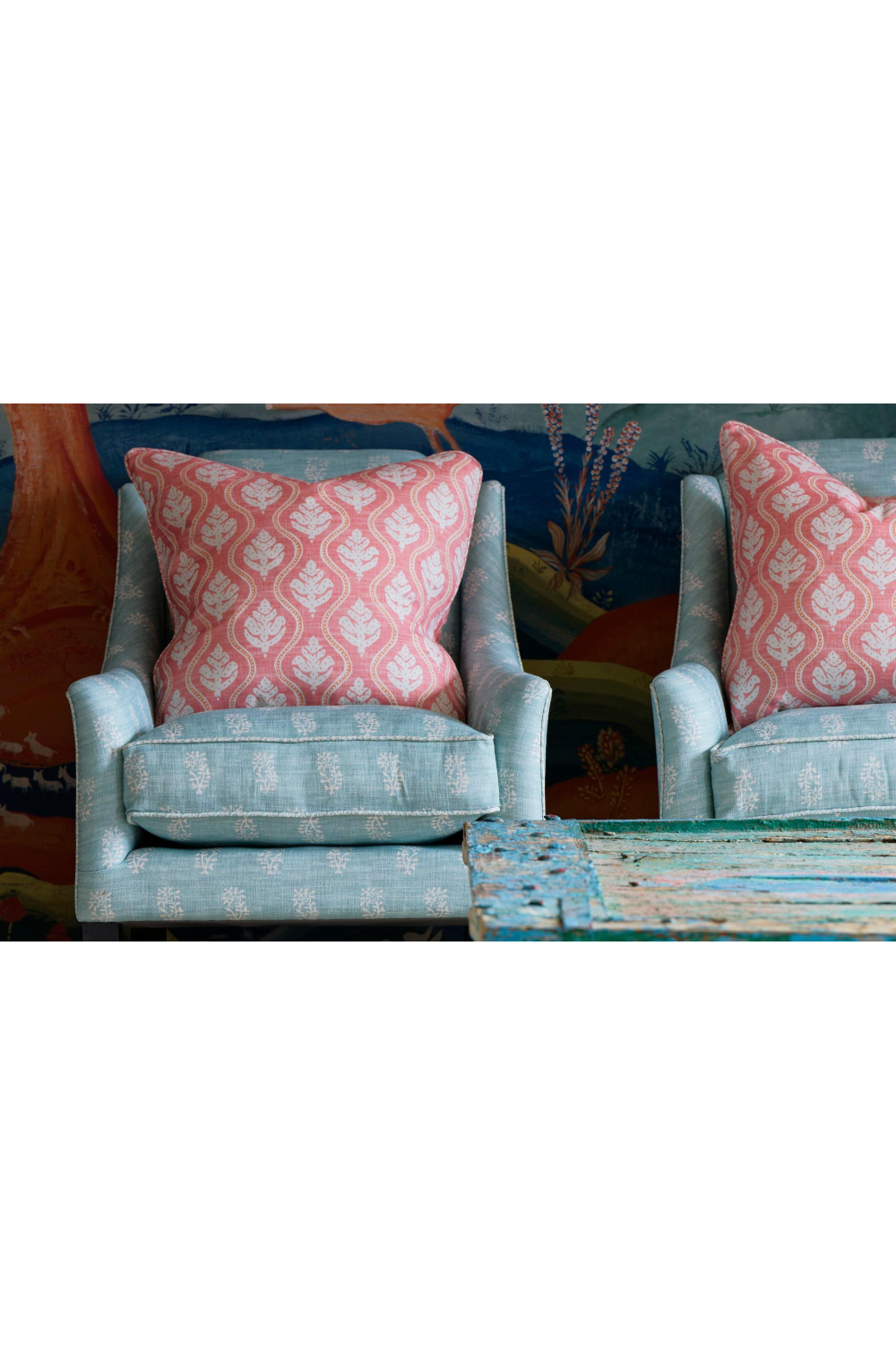 Leaf Motif Cushion | Andrew Martin Fig | Oroa.com