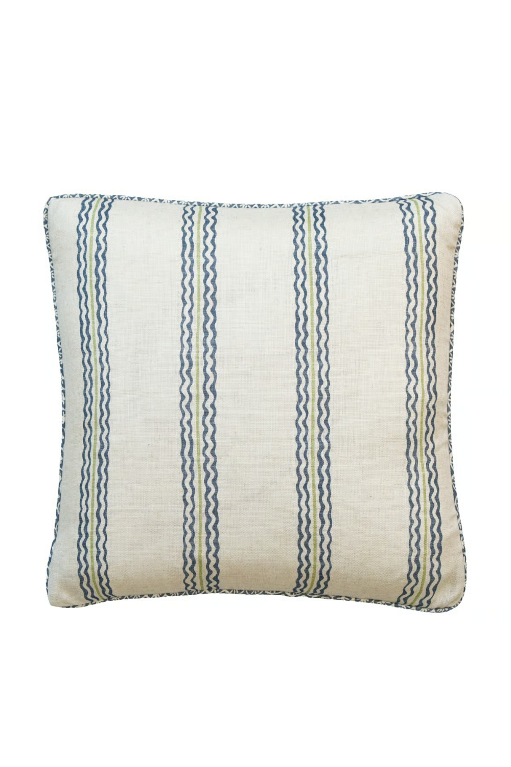 Wavy Stripes Linen Cushion | Andrew Martin Rhubarb | Oroa.com