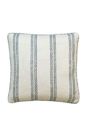 Wavy Stripes Linen Cushion | Andrew Martin Rhubarb | Oroa.com