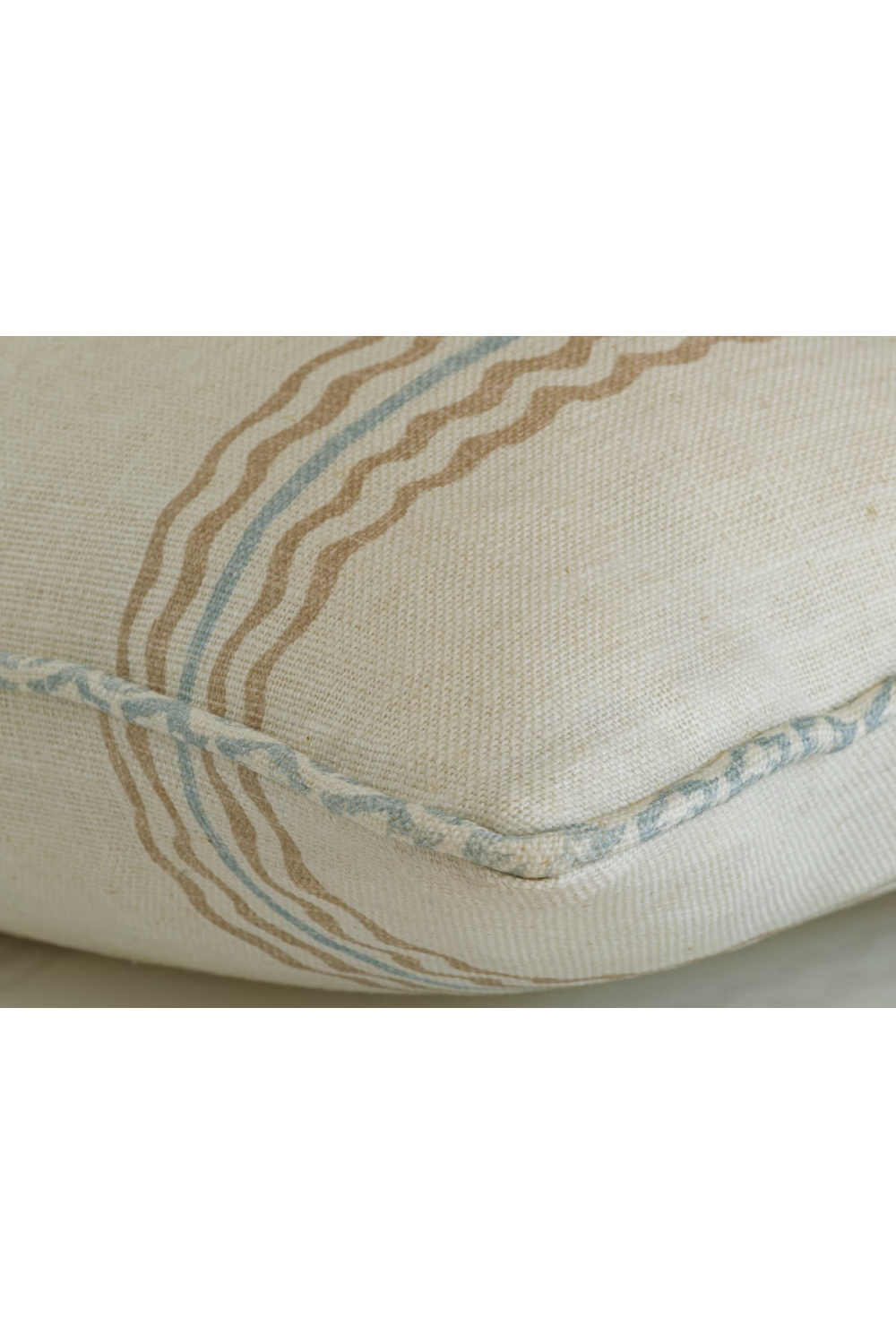 Wavy Stripes Linen Cushion | Andrew Martin Rhubarb | Oroa.com