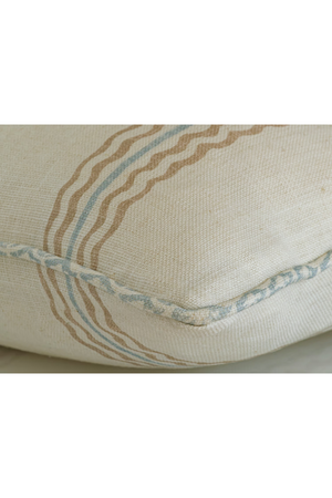 Wavy Stripes Linen Cushion | Andrew Martin Rhubarb | Oroa.com