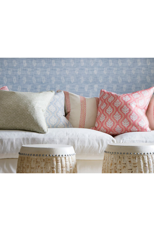 Wavy Stripes Linen Cushion | Andrew Martin Rhubarb | Oroa.com