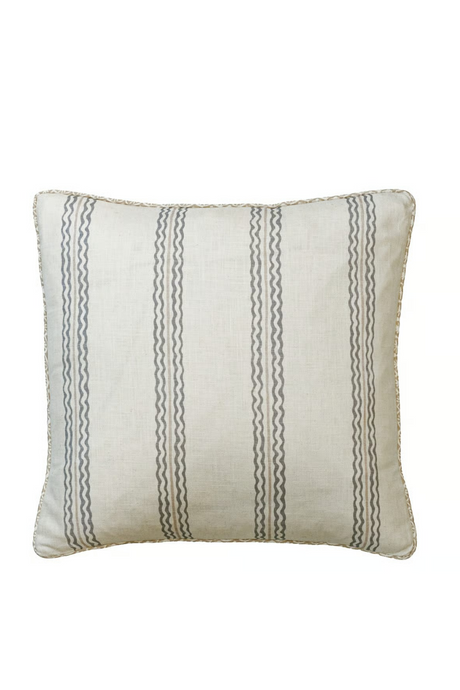 Wavy Stripes Linen Cushion | Andrew Martin Rhubarb | Oroa.com