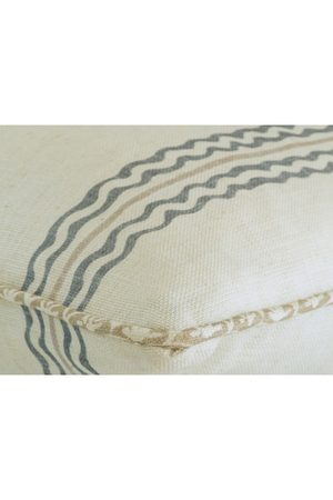 Wavy Stripes Linen Cushion | Andrew Martin Rhubarb | Oroa.com