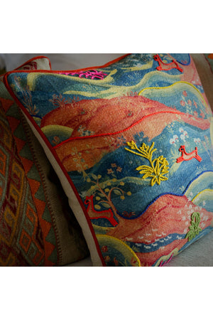   Painterly Embroidered Cushion | Oroa.com