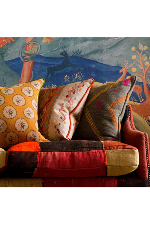   Floral Medallion Woven Cushion | Oroa.com