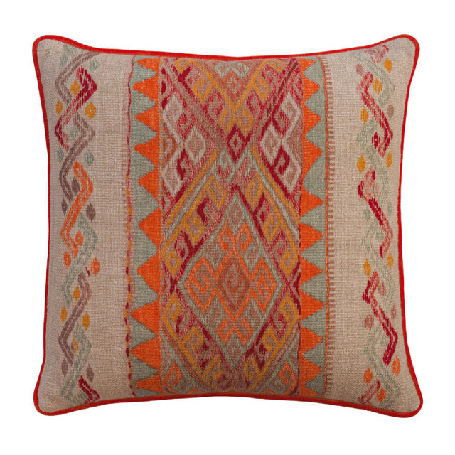 Orange Patterned Square Cushion | Andrew Martin Frida | Oroa.com