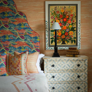   Orange Patterned Square Cushion | Oroa.com