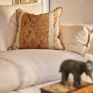   Orange Patterned Square Cushion | Oroa.com