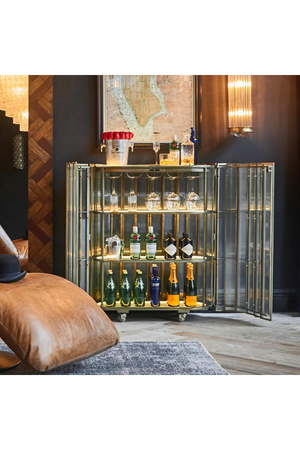 Glass Panel Bar Cabinet | Andrew Martin Shimmer | Oroa.com