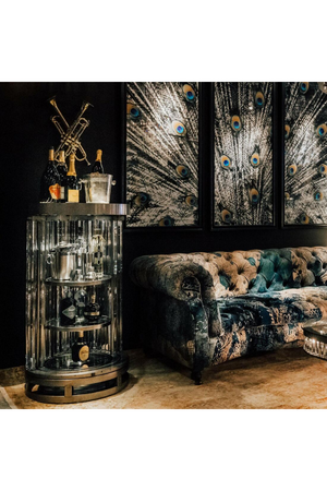 Cylindrical Glass Wine Cabinet | Andrew Martin Rex | Oroa.com