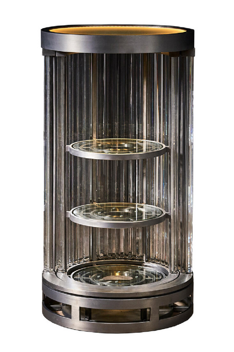 Cylindrical Glass Wine Cabinet | Andrew Martin Rex | Oroa.com