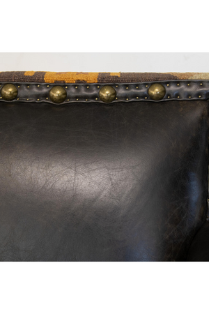 Brown Leather Kilim Chair | Andrew Martin Marlborough | Oroa.com