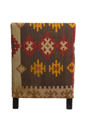 Brown Leather Kilim Chair | Andrew Martin Marlborough | Oroa.com