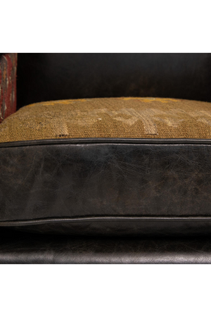 Brown Leather Kilim Chair | Andrew Martin Marlborough | Oroa.com