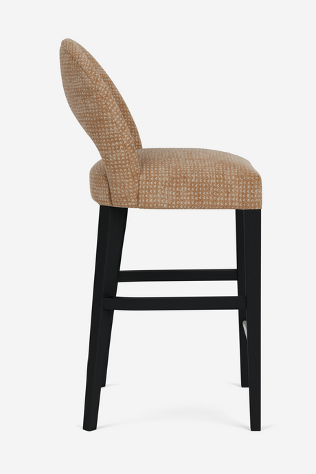 Brown Cut-Out Back Modern Barstool | Andrew Martin Dune | OROA.com