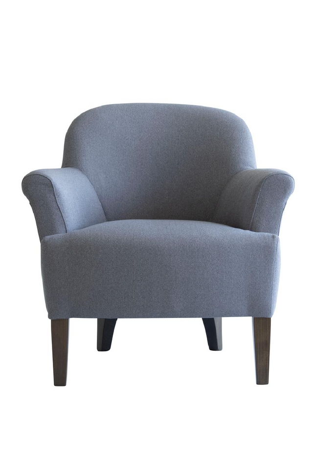 Blue Linen Lounge Armchair | Andrew Martin Victoria | Oroa.com