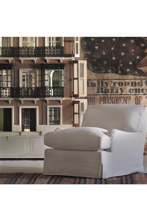 Linen Covered Lounge Chair | Andrew Martin Lady May | Oroa.com