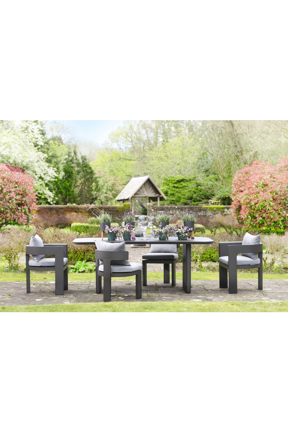 Dark Gray Outdoor Dining Chair | Andrew Martin Caicos | Oroa.com