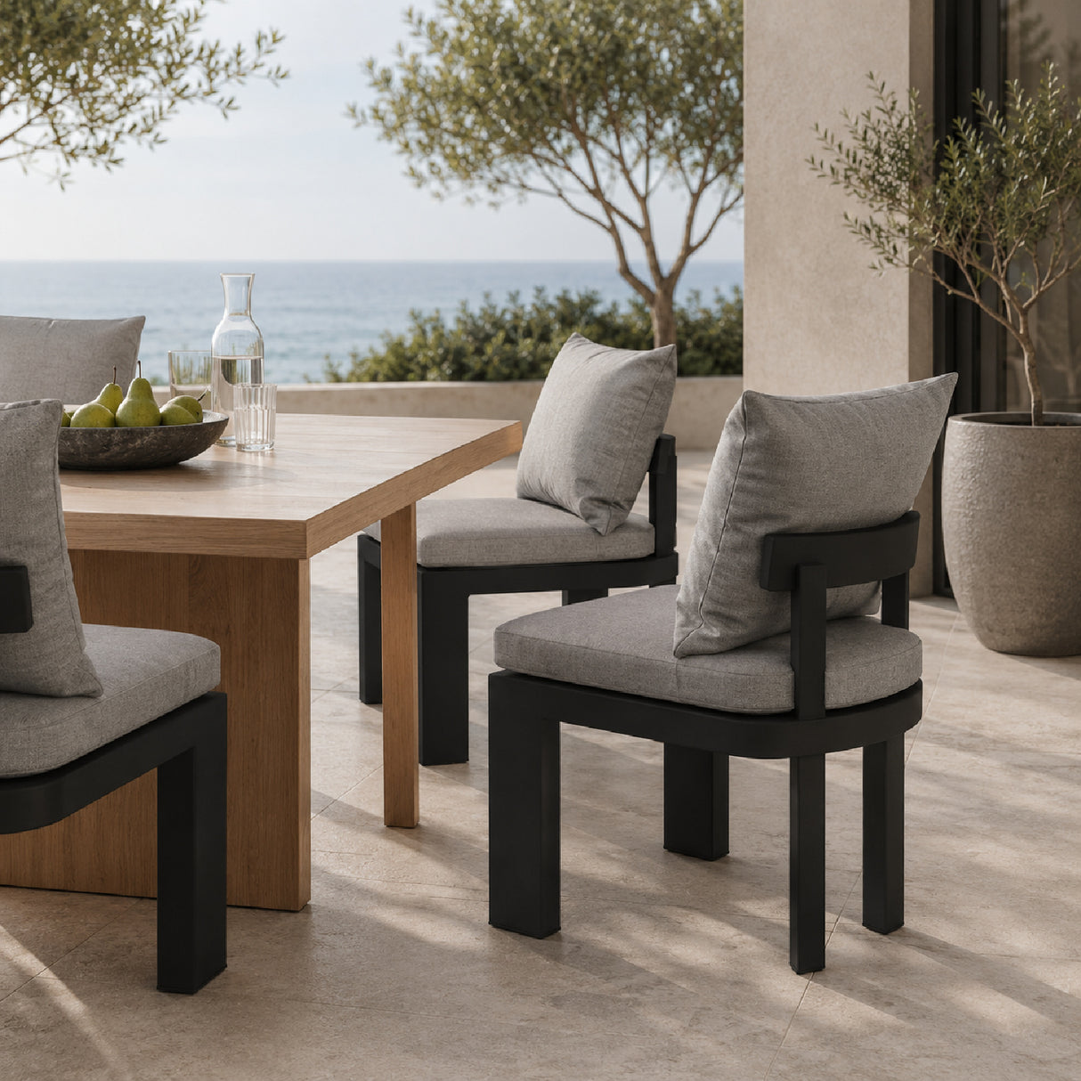   Dark Gray Outdoor Dining Chair | Oroa.com