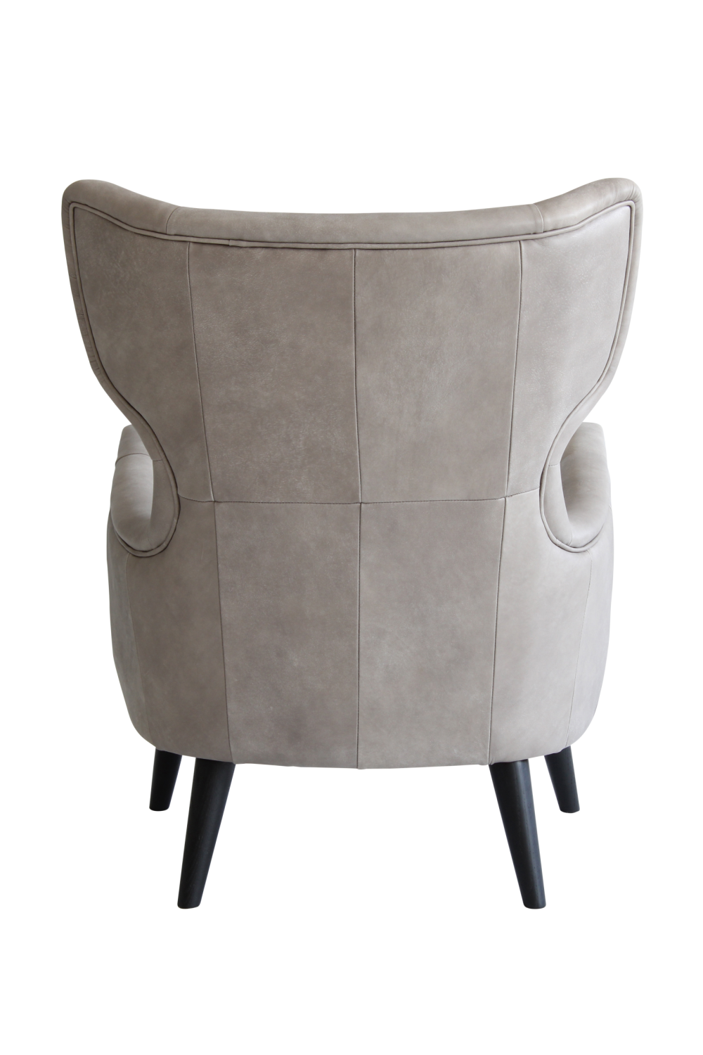 Gray Leather Winged Lounge Chair | Andrew Martin Felix | Oroa.com