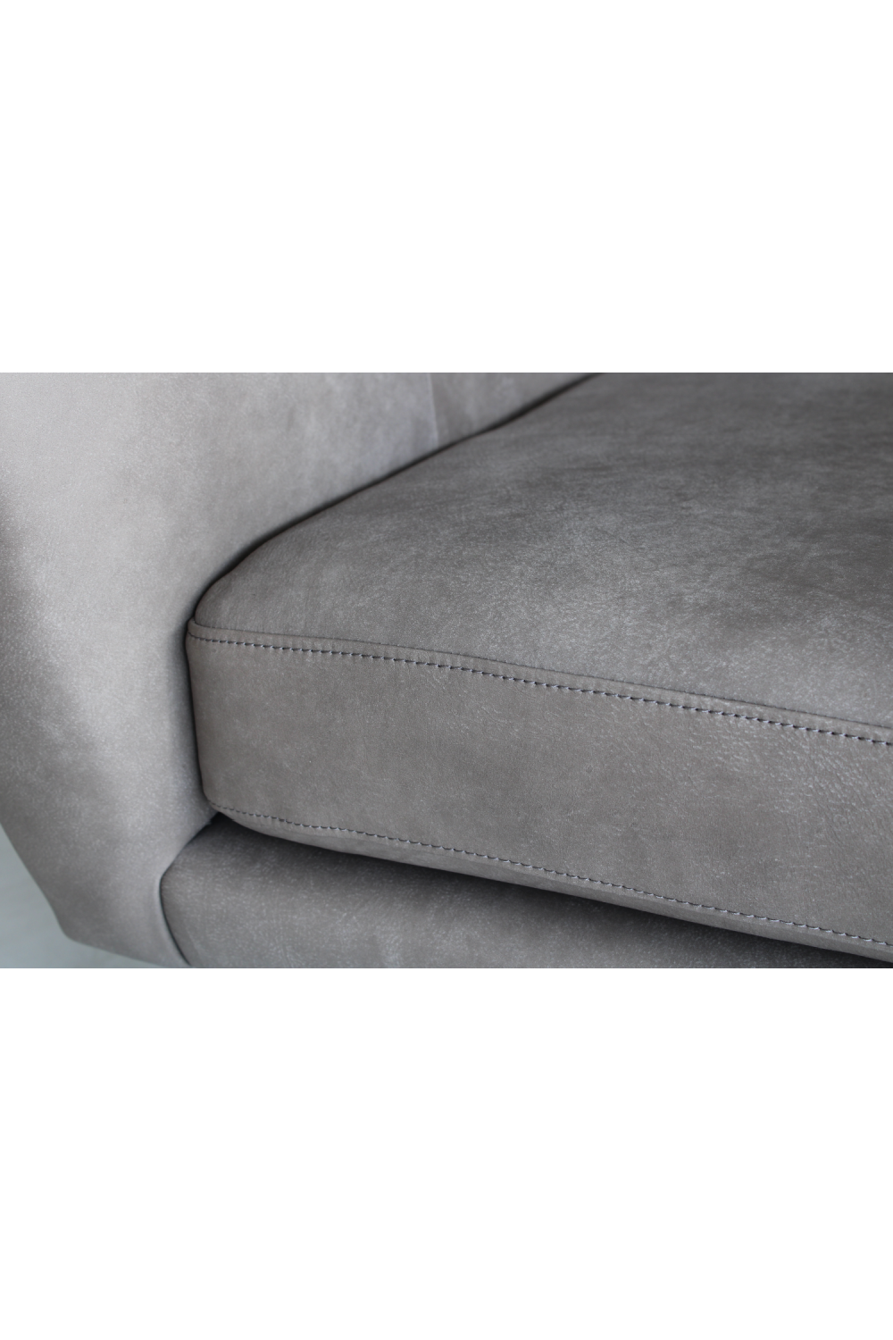 Gray Leather Winged Lounge Chair | Andrew Martin Felix | Oroa.com