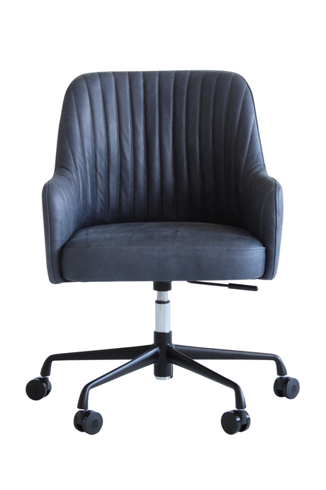 Adjustable Leather Swivel Desk Chair | Andrew Martin Freud | Oroa.com