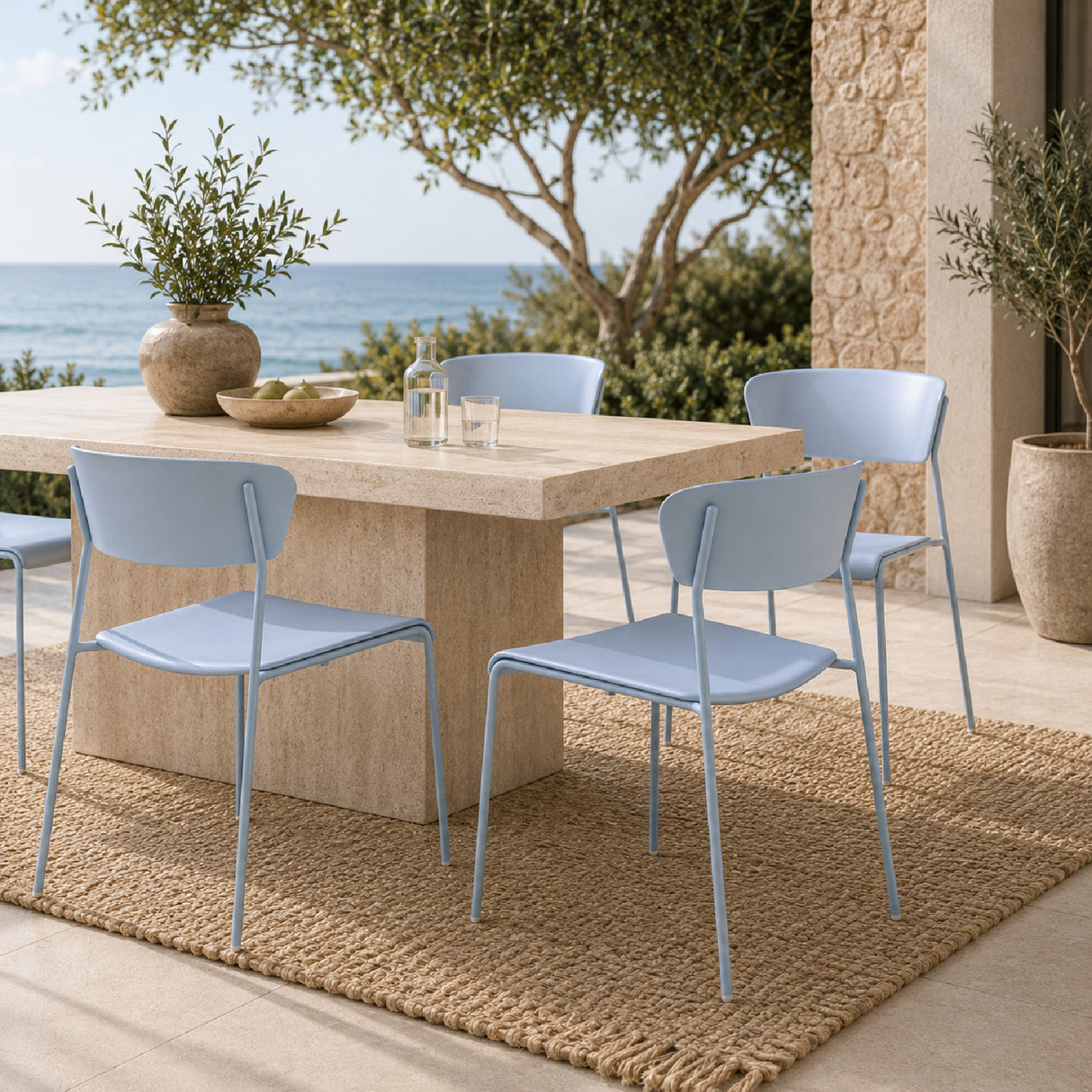   Minimalist Outdoor Dining Chair Set (4) | Oroa.com