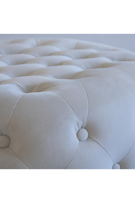 Buttoned Velvet Round Ottoman | Andrew Martin Forte | Oroa.com