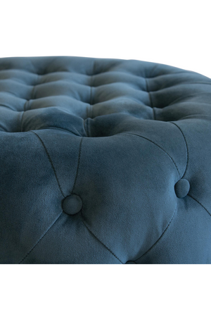 Buttoned Velvet Round Ottoman | Andrew Martin Forte | Oroa.com