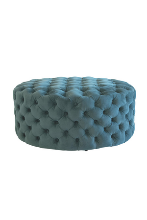 Buttoned Velvet Ottoman | Andrew Martin Rondo | Oroa.com